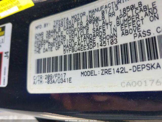 Toyota Corolla S 4-Speed AT 2013