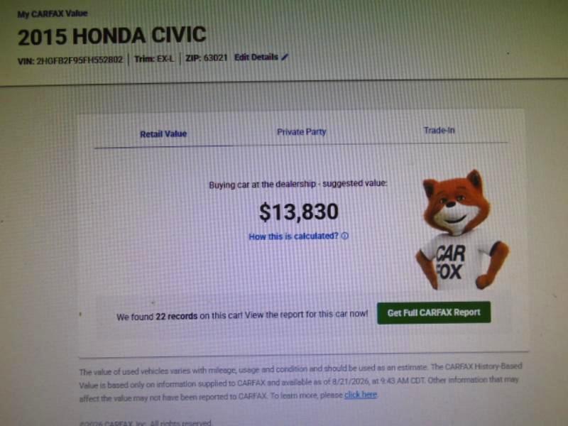 Honda Civic EX-L Sedan 2015