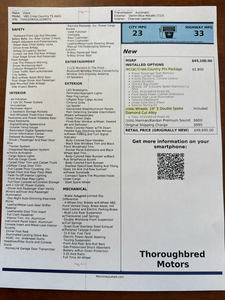 Volvo V60 Cross Country T5 AWD 2020