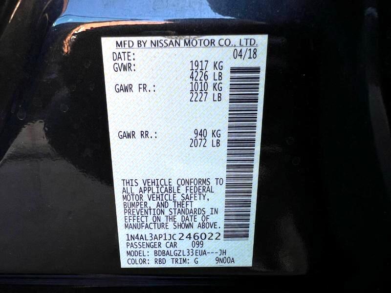 Nissan Altima 2.5 SV 2018