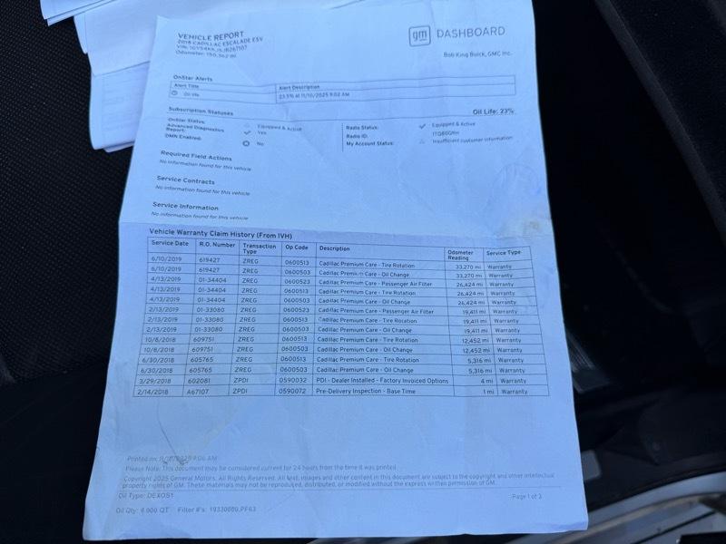 Cadillac Escalade ESV Platinum 4WD 2018