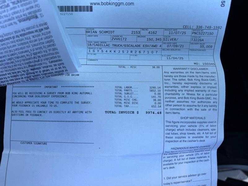 Cadillac Escalade ESV Platinum 4WD 2018