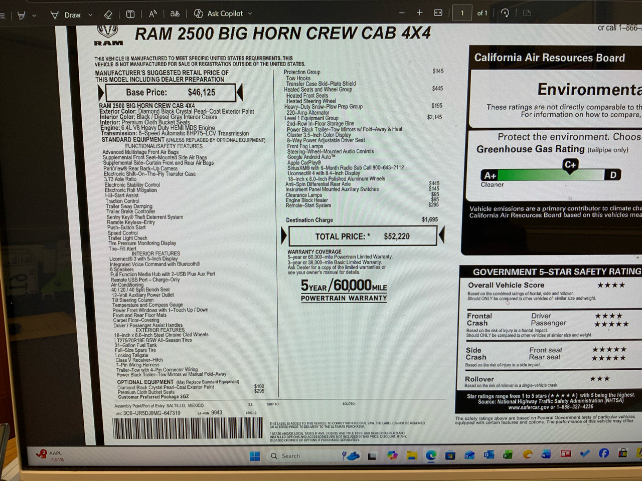 RAM 2500 Tradesman Crew Cab SWB 4WD 2021