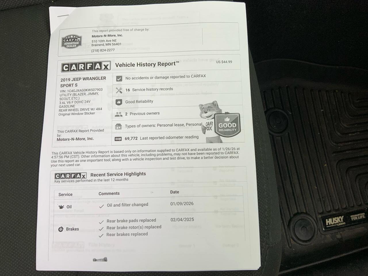 Jeep Wrangler Sport 4WD 2019