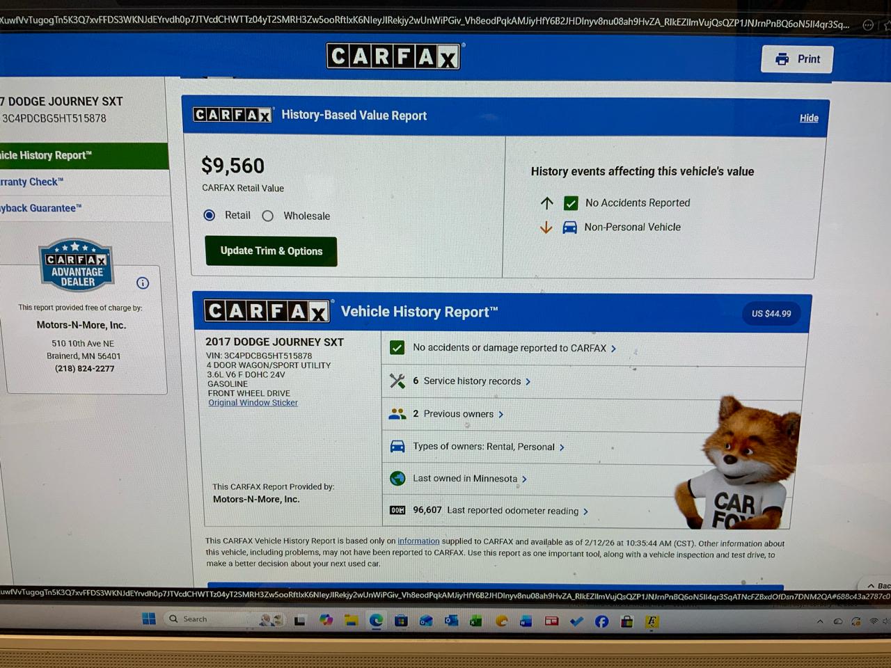 Dodge Journey SXT 2017