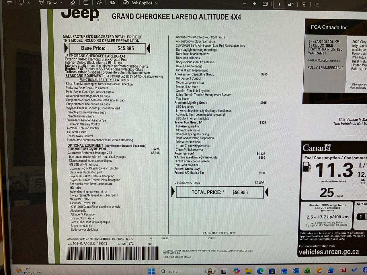 Jeep Grand Cherokee Laredo 4WD 2020