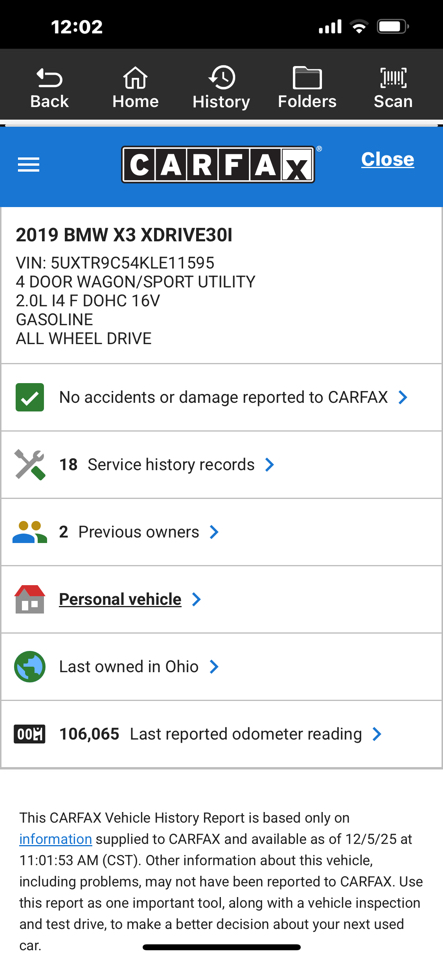 BMW X3 xDrive30i Sports Activity Vehicle 2019