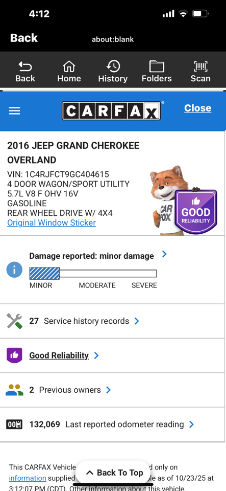 Jeep Grand Cherokee 4WD 4dr Overland 2016 Jeep Grand Cherokee 4WD 4dr Overland 2016