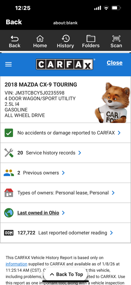 Mazda CX-9 Touring AWD 2018