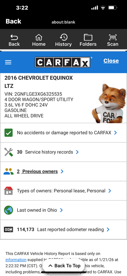 Chevrolet Equinox AWD 4dr LTZ 2016