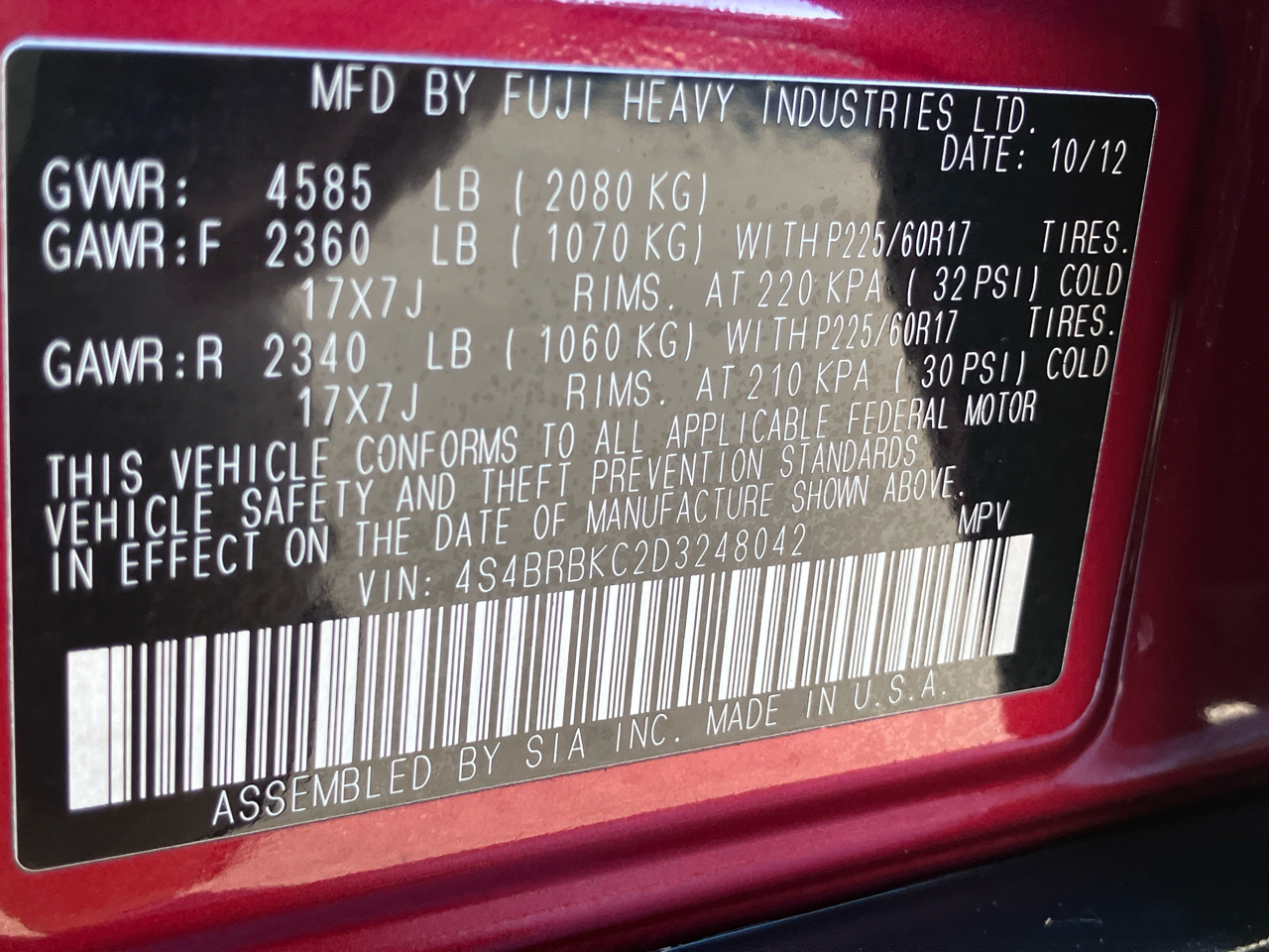 Subaru Outback 4dr Wgn H4 Auto 2.5i Limited 2013 Subaru Outback 4dr Wgn H4 Auto 2.5i Limited 2013