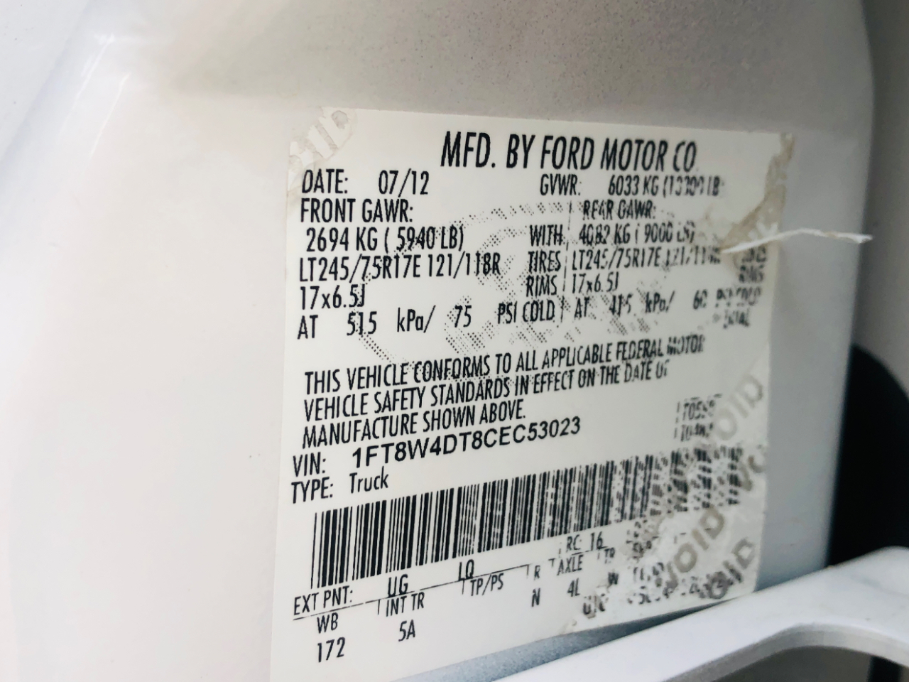 Ford Super Duty F-450 DRW 4WD Crew Cab 172" King Ranch 2012