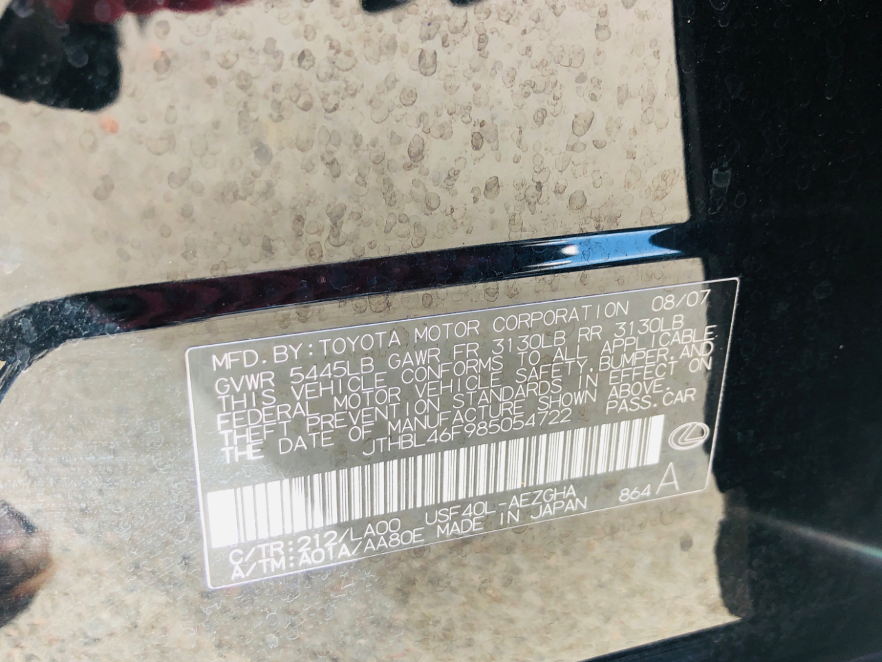 Lexus LS 460 4dr Sdn 2008