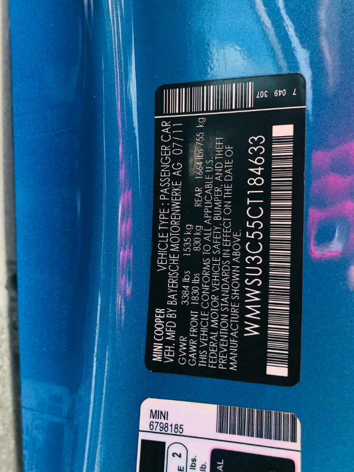 MINI Cooper Hardtop 2dr Cpe 2012