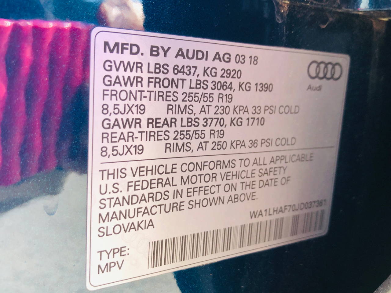 Audi Q7 2.0 TFSI Premium Plus 2018