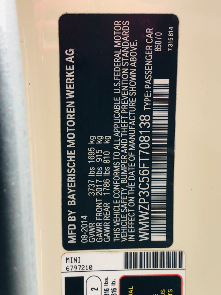 MINI Cooper Convertible 2dr S 2015