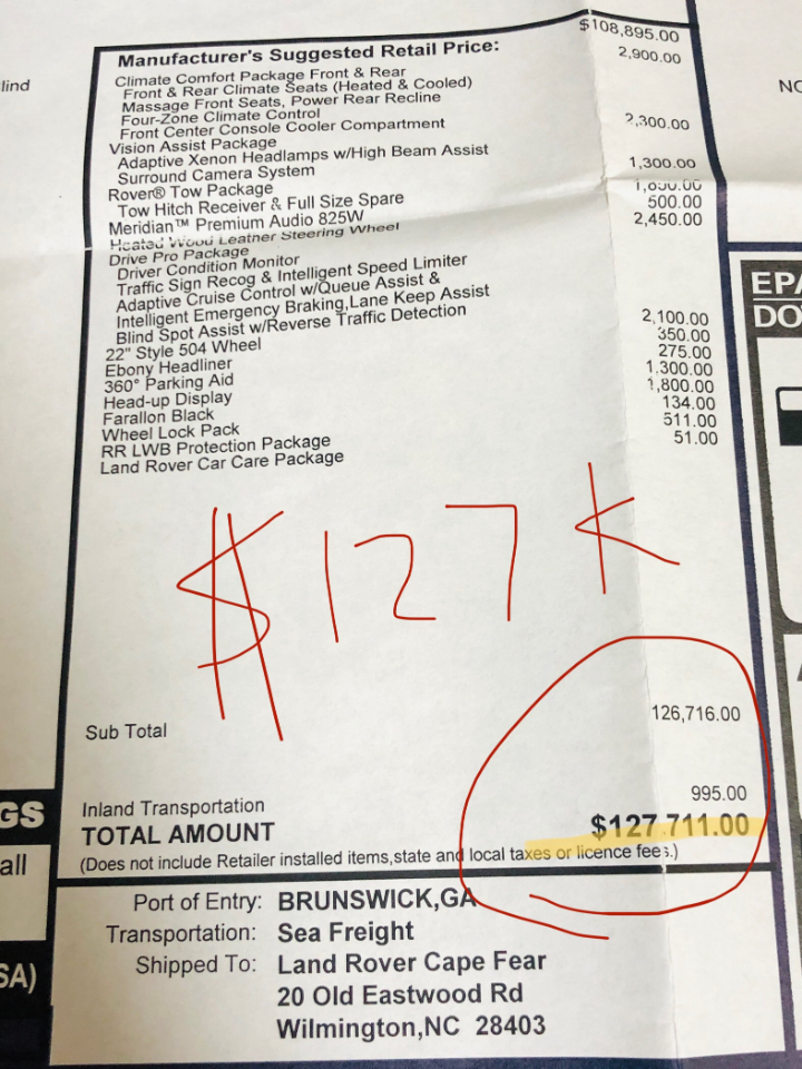 Land Rover Range Rover V8 Supercharged LWB 2017