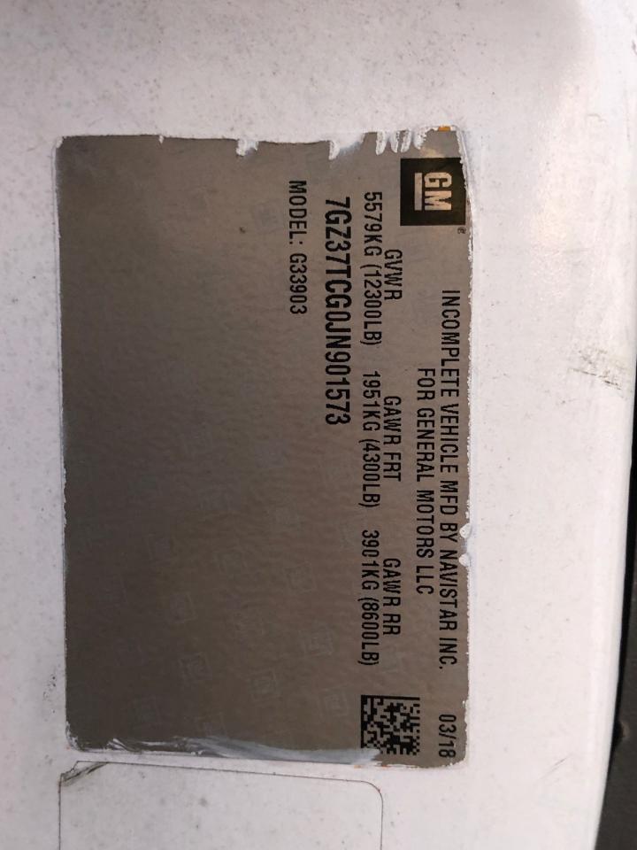 GMC Savana Commercial Cutaway 3500 Van 177" 2018