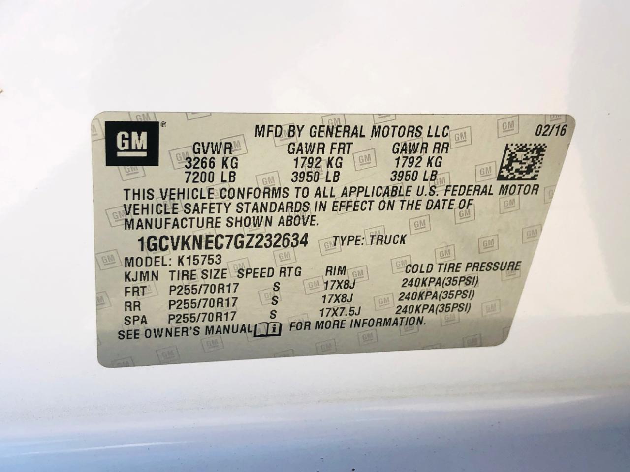 Chevrolet Silverado 1500 4WD Double Cab 143.5" Work Truck 2016