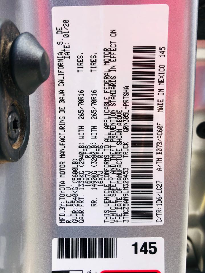 Toyota Tacoma 4WD TRD Off Road Double Cab 5' Bed V6 MT (Natl) 2020