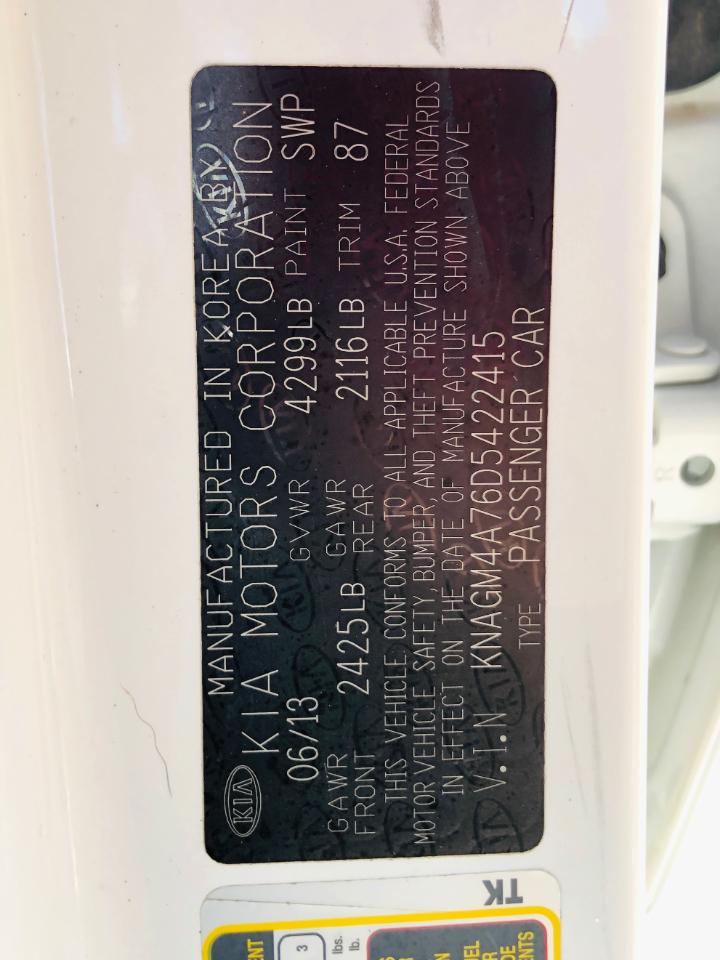 Kia Optima 4dr Sdn LX 2013