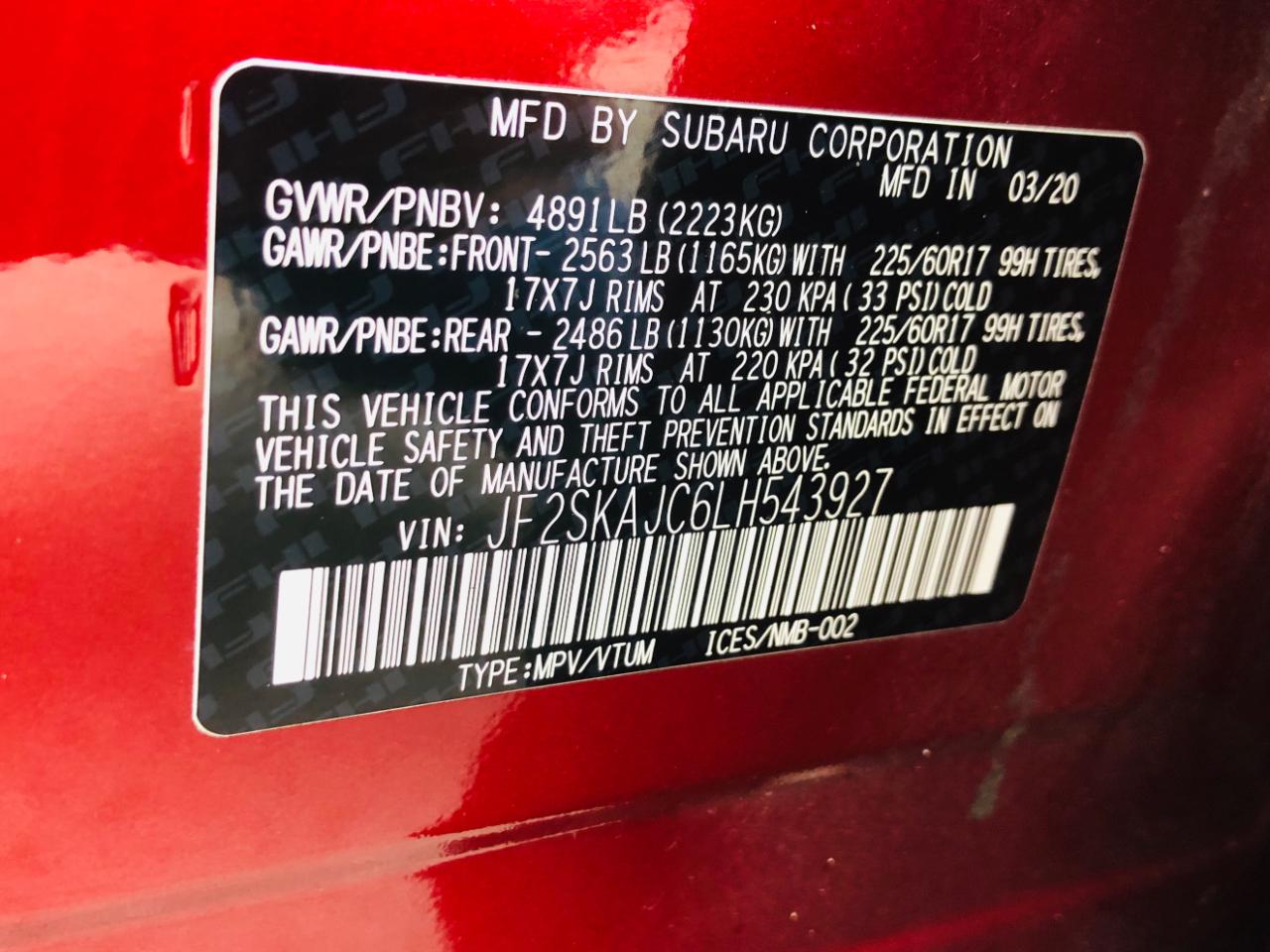 Subaru Forester Premium AWD 2020