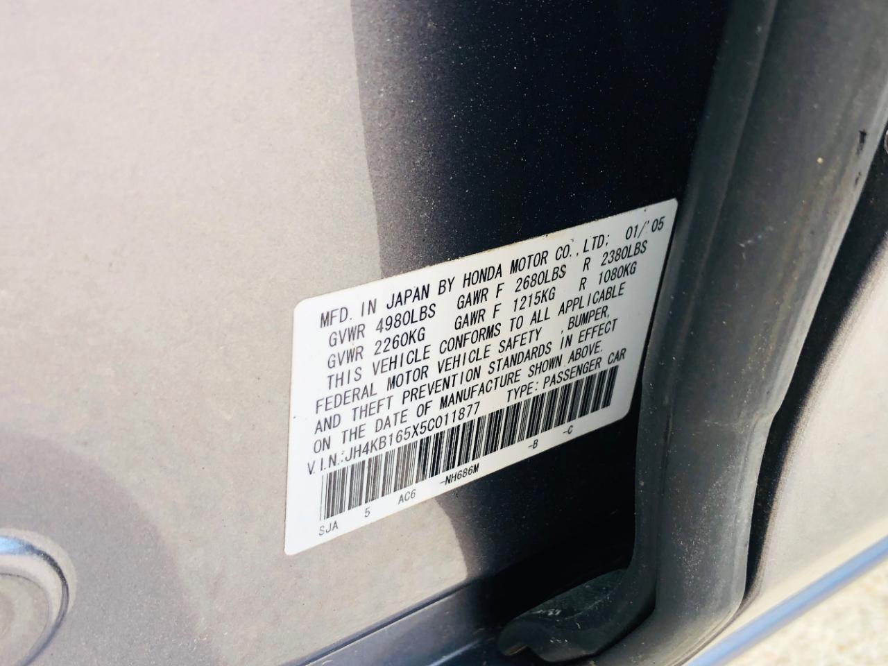 Acura RL 4dr Sdn AT (Natl) 2005