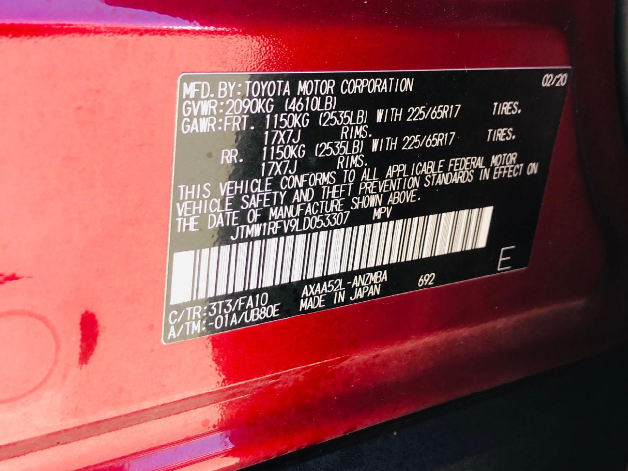 Toyota RAV4 XLE FWD (Natl) 2020