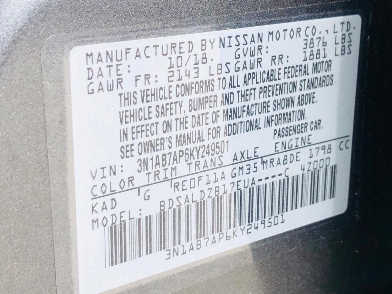 Nissan Sentra SV CVT *Ltd Avail* 2019