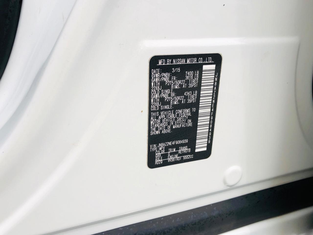 Infiniti QX80 4WD 4dr Limited 2015