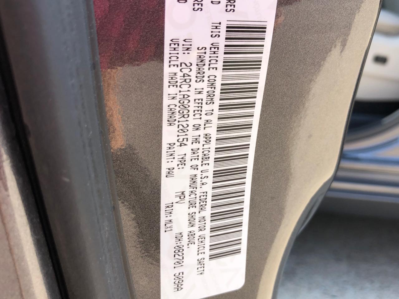 Chrysler Town & Country 4dr LX FWD 2016