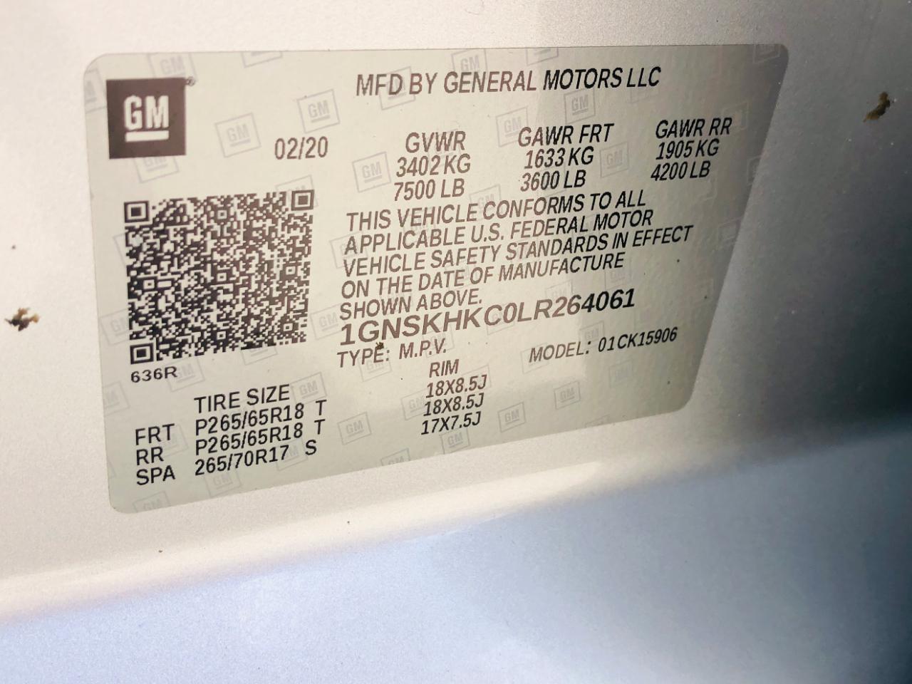 Chevrolet Suburban 4WD 4dr LT 2020