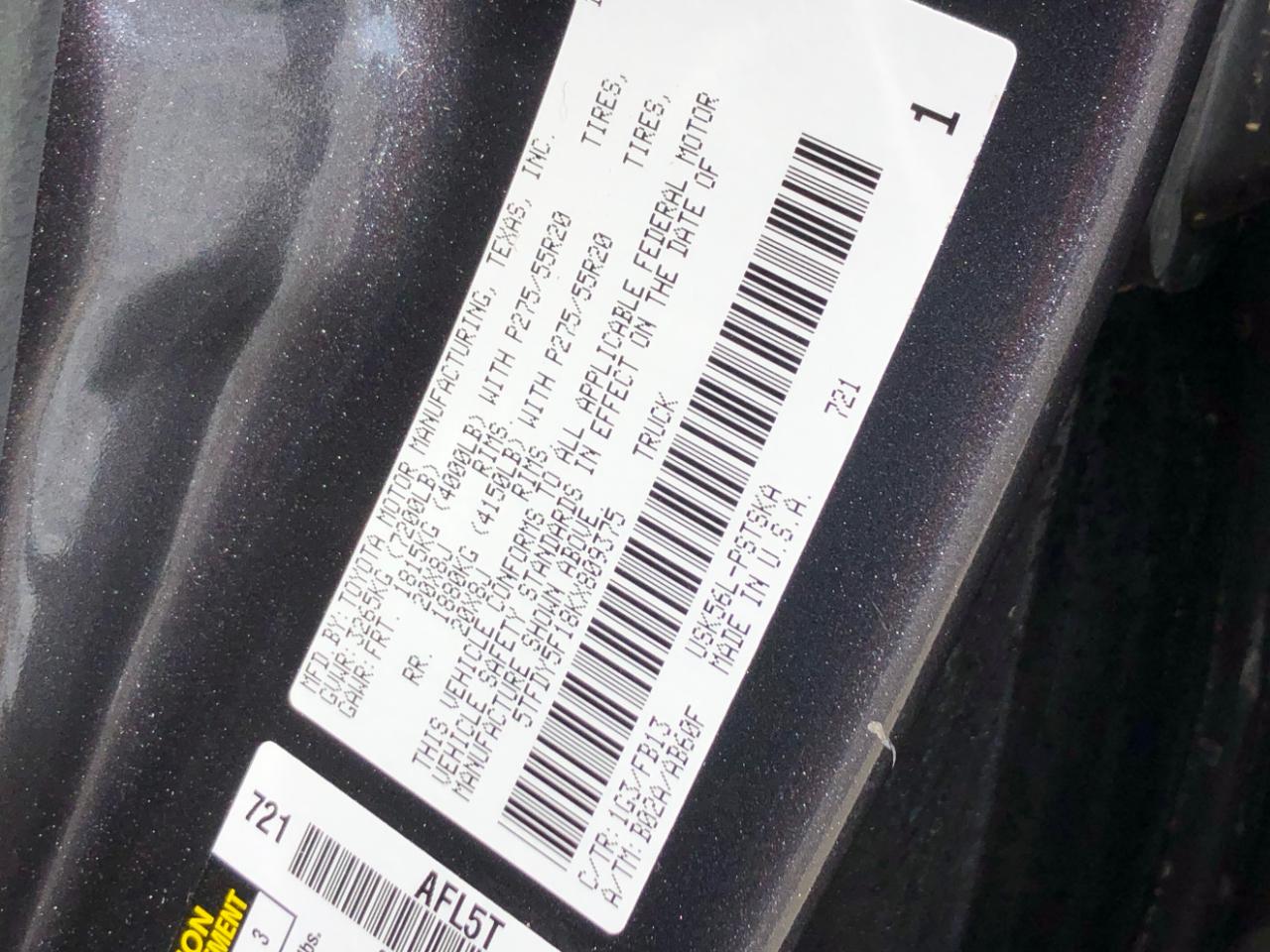 Toyota Tundra 4WD SR5 CrewMax 5.5' Bed 5.7L (Natl) 2019