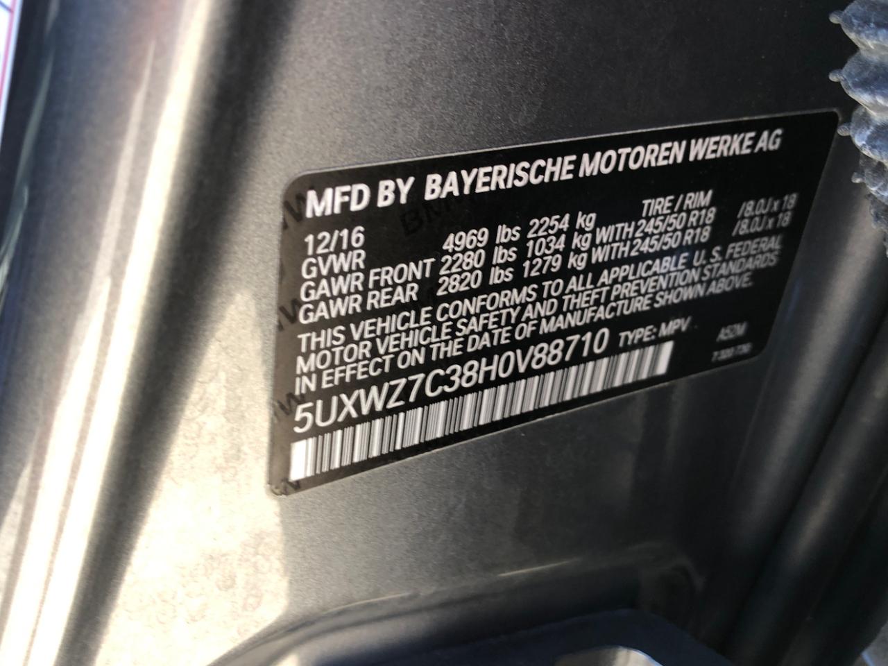 BMW X3 sDrive28i Sports Activity Vehicle 2017