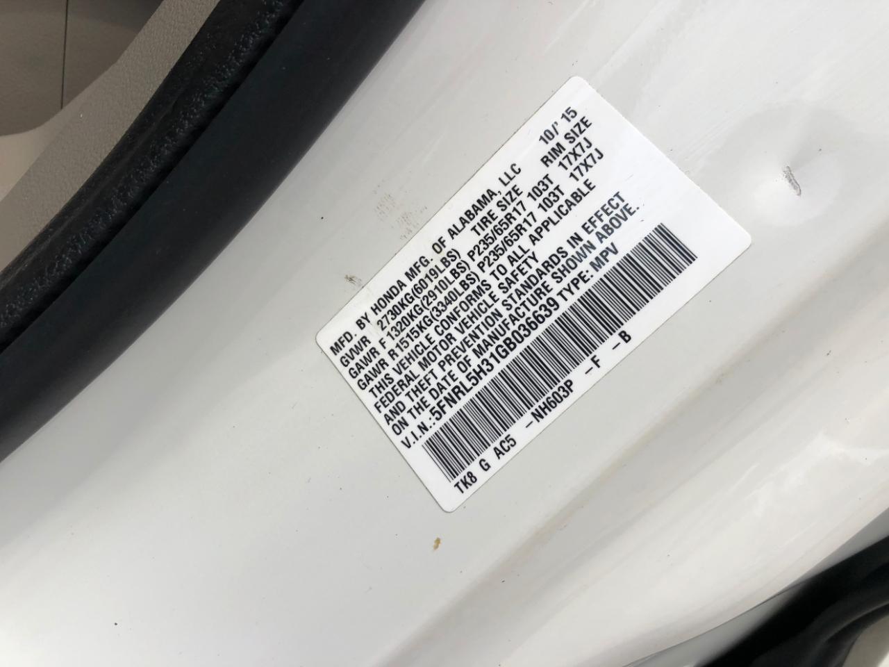 Honda Odyssey 5dr SE 2016