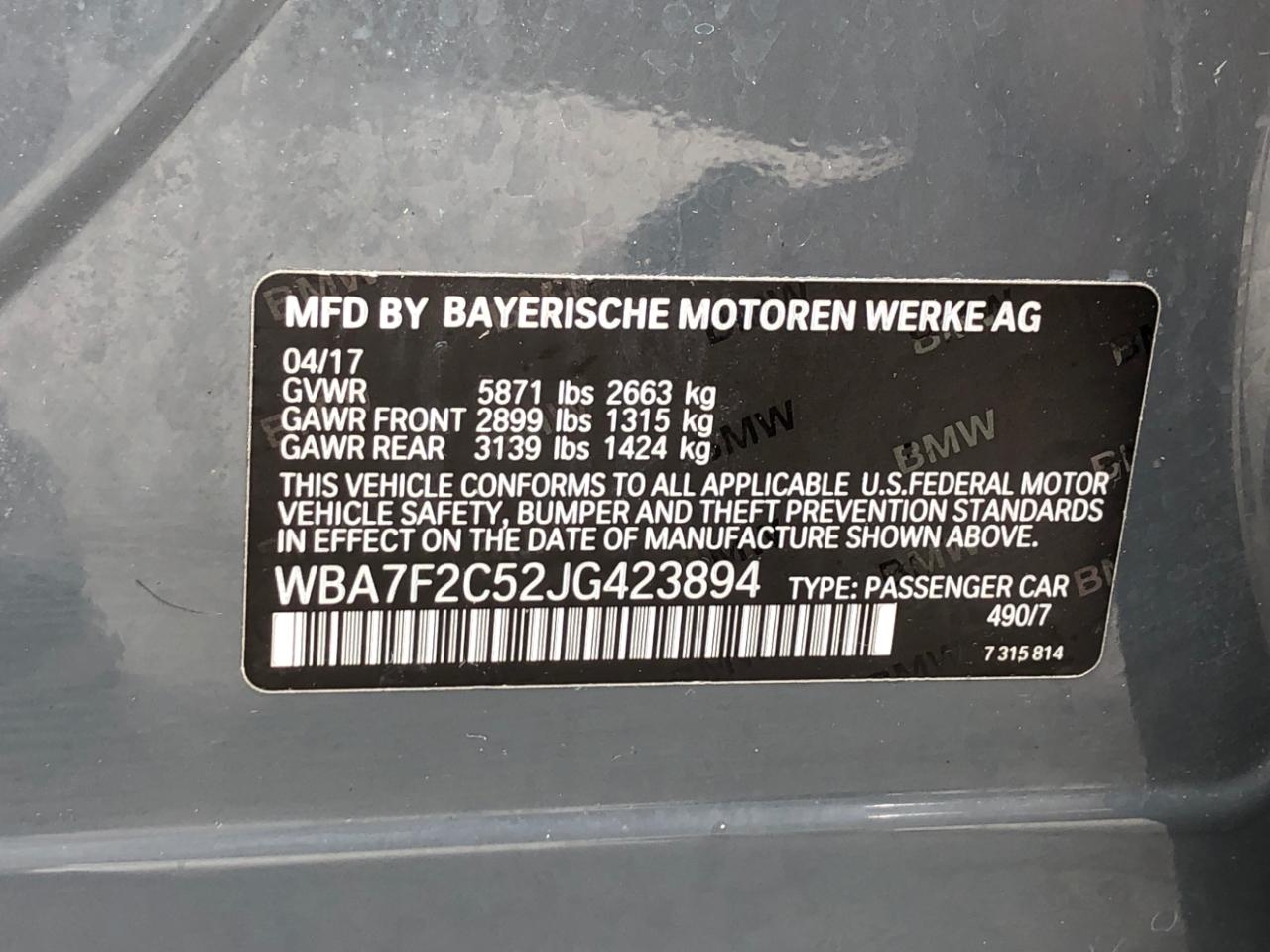 BMW 7 Series 750i xDrive Sedan 2018