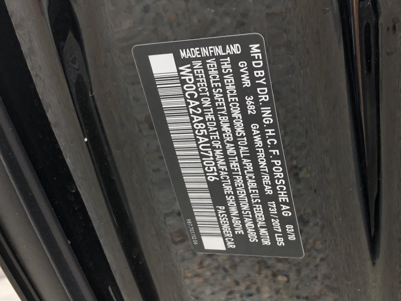 Porsche Boxster 2dr Roadster 2010