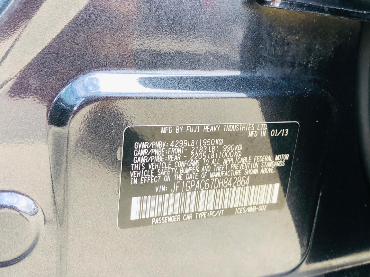 Subaru Impreza Wagon 5dr Auto 2.0i Premium 2013