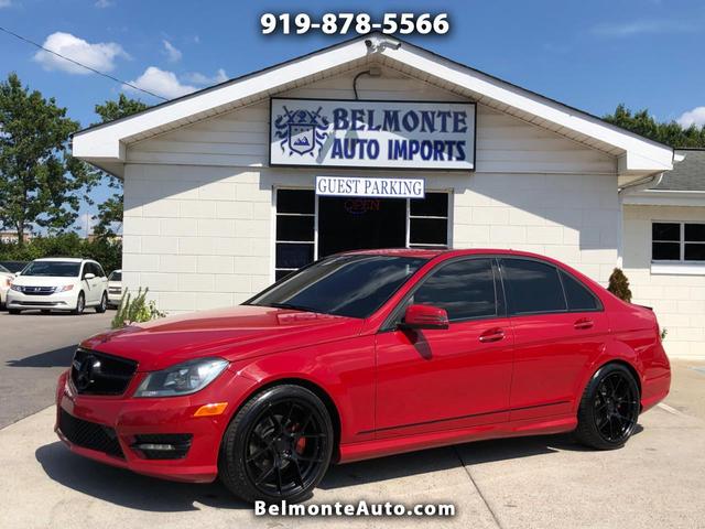 Red 2013 Mercedes-Benz C-Class Sedan Rear-Wheel Drive Automatic