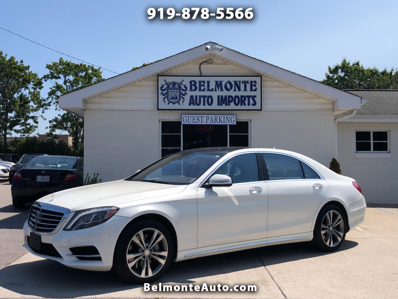 White 2014 Mercedes-Benz S-Class Sedan Rear-Wheel Drive Automatic