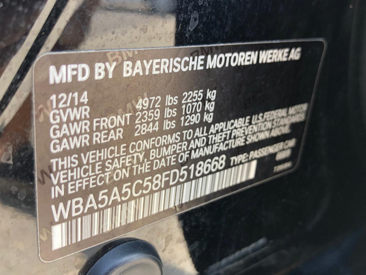 BMW 5 Series 4dr Sdn 528i RWD 2015