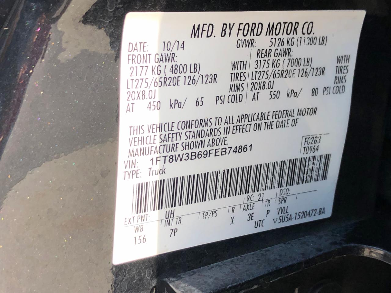 Ford Super Duty F-350 SRW 4WD Crew Cab 172" Platinum 2015