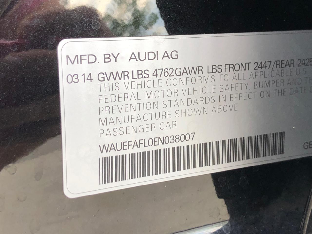 Audi A4 4dr Sdn CVT FrontTrak 2.0T Premium Plus 2014