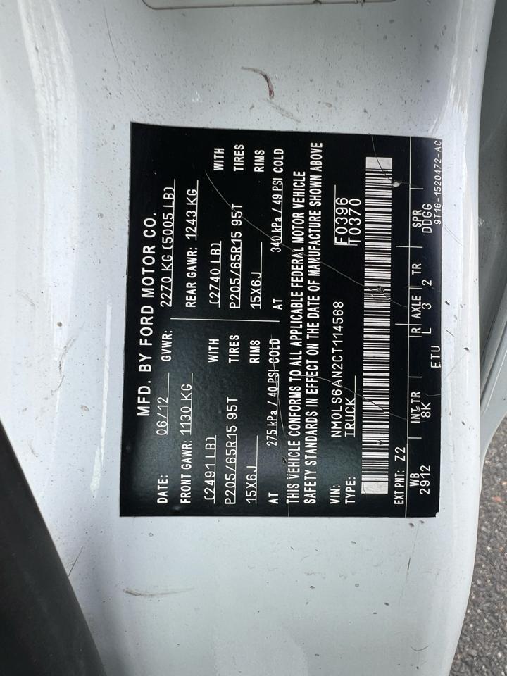 Ford Transit Connect XL 2012