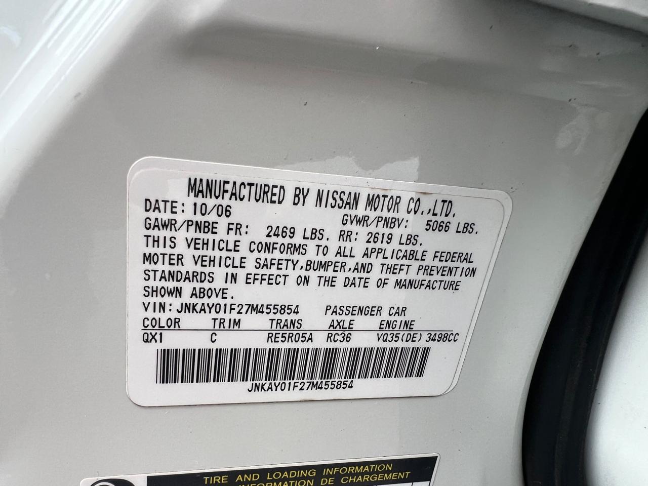 Infiniti M 35 4WD 2007