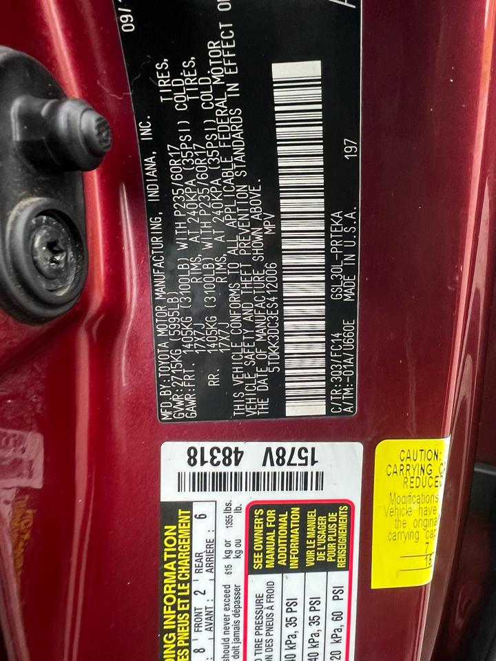 Toyota Sienna LE FWD 8-Passenger V6 2014