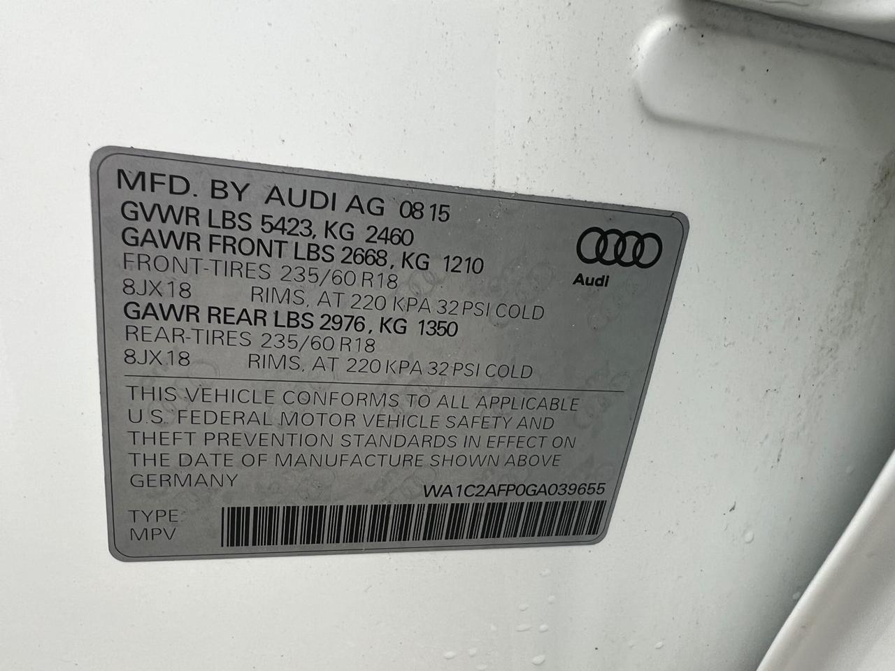 Audi Q5 2.0T Premium quattro 2016