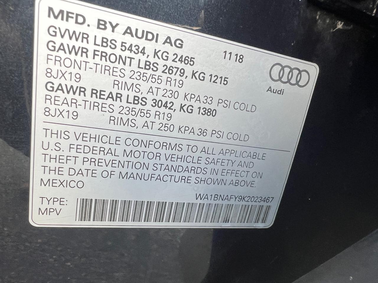 Audi Q5 2.0T Premium Plus quattro 2019
