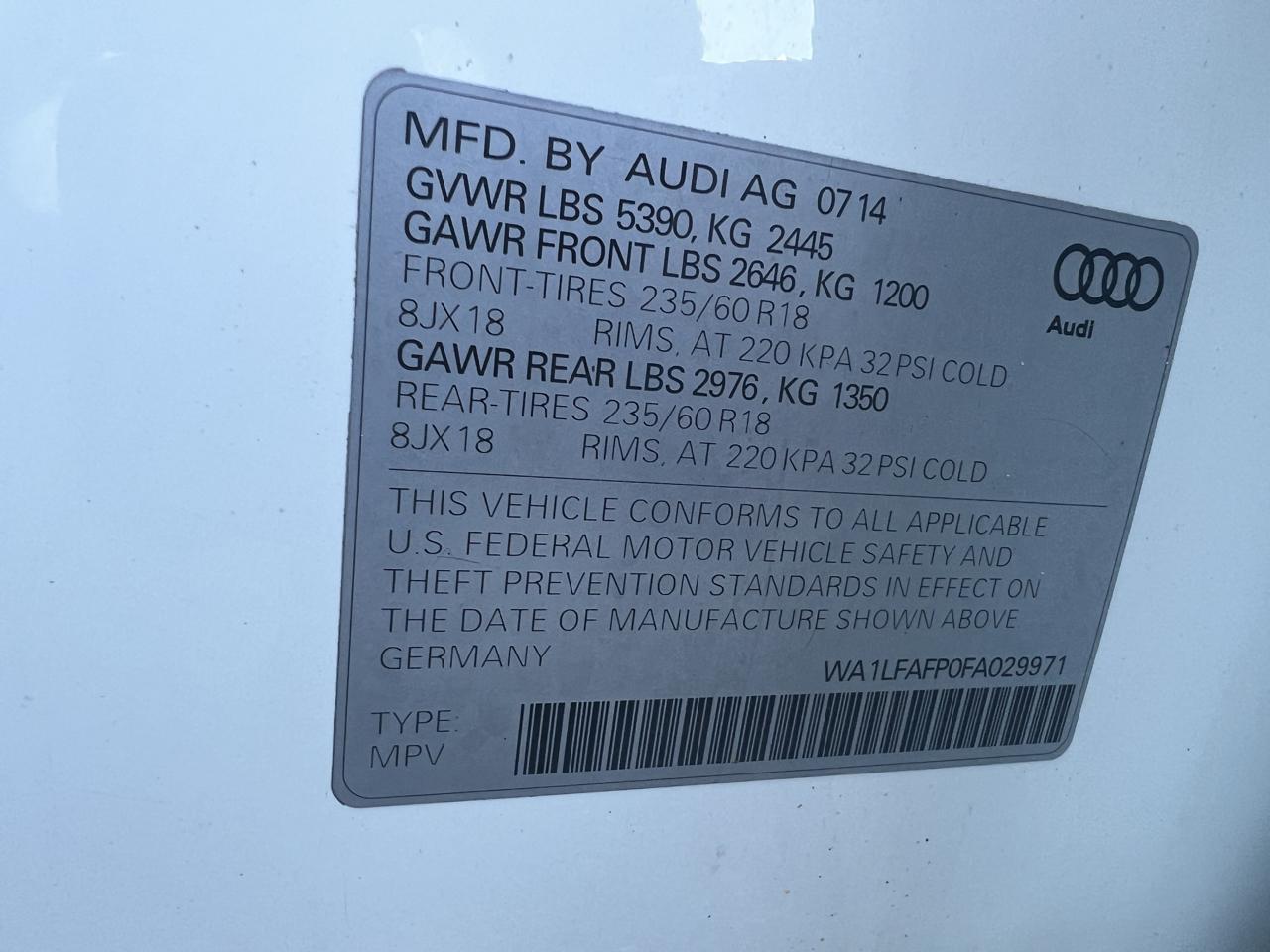 Audi Q5 2.0T Premium Plus quattro 2015