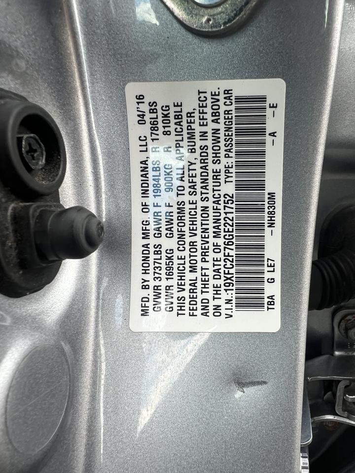 Honda Civic EX Sedan CVT 2016